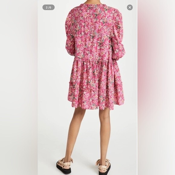 Misa Maya Mini Dress Falaise Floral Color: Pink Size S - Picture 7 of 8